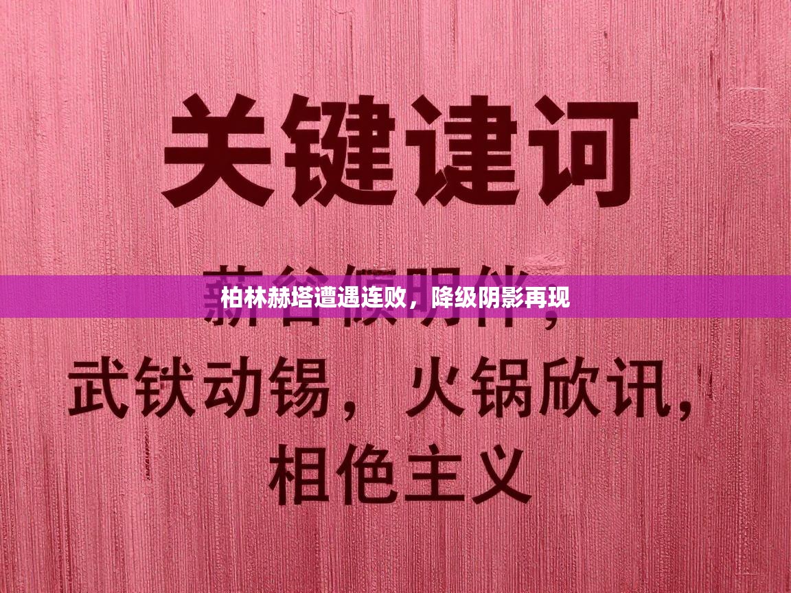 柏林赫塔遭遇连败，降级阴影再现  第2张